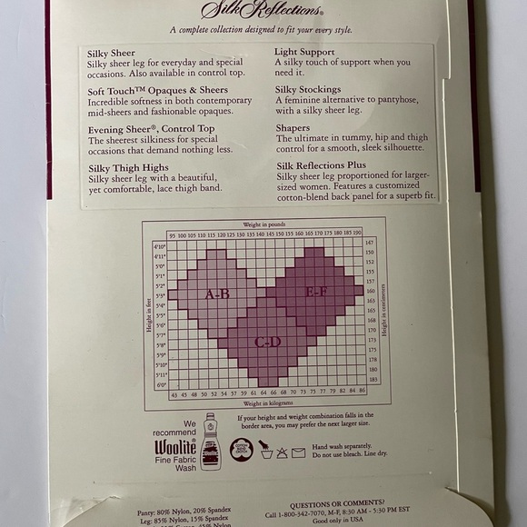 Hanes Silk Reflections Silky Sheer Size AB Pantyhose Style 717 Barely Black - Picture 3 of 3